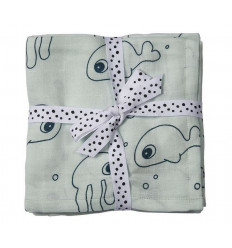 BURP CLOTH 2-PACK SEA FRIENDS BLUE 23