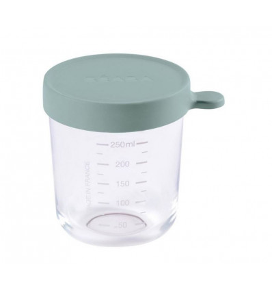 GLAZEN BEWAARPOTJE 250ML EUCAL GROEN 243
