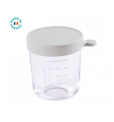 GLAZEN BEWAARPOTJE 250ML MISTGRIJS 243