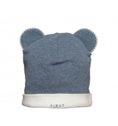 B BONNET TEDDY EARS & STRIPES 36 20