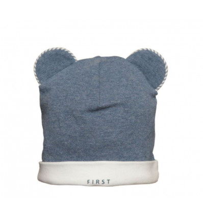B BONNET TEDDY EARS & STRIPES 36 20