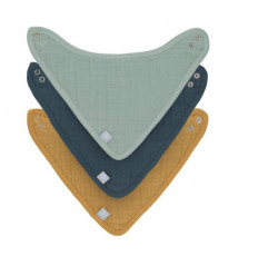 MUSLIN/TERRY BANDANA GREEN/NAVY/MUST 21