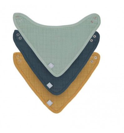 MUSLIN/TERRY BANDANA GREEN/NAVY/MUST 21