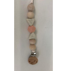 PACIFIER STRING BOW BLUSH PALE PINK 20