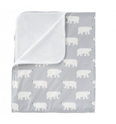 BLANKET COT/VELOURS100X150 POLAR BEAR 21