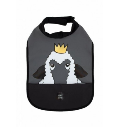 HIGH NECK BIB SHEEP CHARCOAL 201