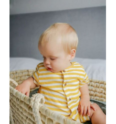 COCON COMBI CREPE JAUNE RAYE BIO 1M