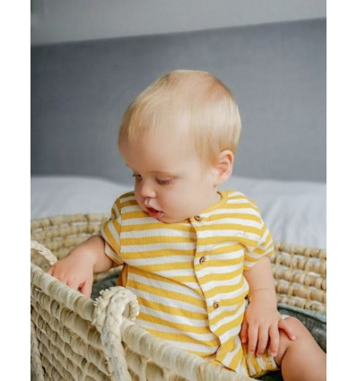 COCON COMBI CREPE JAUNE RAYE BIO 1M