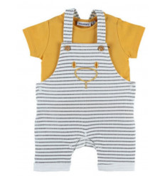 COCON SET 2 PCS SALOPETTE RAYEE BIO 12M