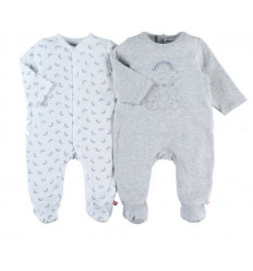 PLUME SET DB JERSEY BLANC GRIS 0M