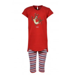 FILLES-FEMMES PYJAMAS, ROUGE VIF 3A