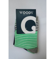CHAUSSETTES, DUOPACK UNI+RAYURE 0-6M