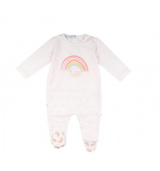 BRIGHT WHITE/RAINBOW PYJAMA 62