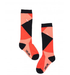 KNEE SOCKS COLOR BLOCKS BLACK / PINK 4 6