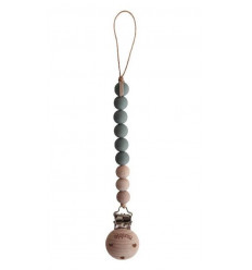 PACIFIER CLIP CLEO DRIED THYME/WOOD 211