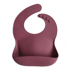 SILICONE BIB DUSTY ROSE 24