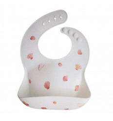 SILICONE BIB PATTERN SEA SHELLS 24