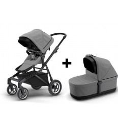 SLEEK GREY MEL ON BLACK INC BASSINET 25