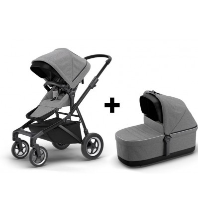 SLEEK GREY MEL ON BLACK INC BASSINET 25