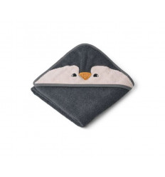 ALBERT HOODED TOWEL PENGUIN STONE GRY 21