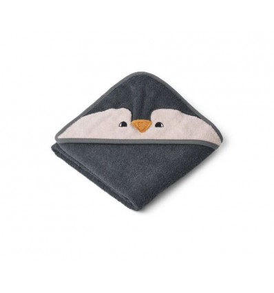 ALBERT HOODED TOWEL PENGUIN STONE GRY 21