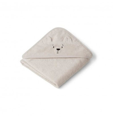 ALBERT HOODED TOWEL POLAR BEAR SANDY 21