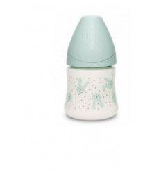 FLES PA SIL SLOW 150ML GREEN RABBITS 21