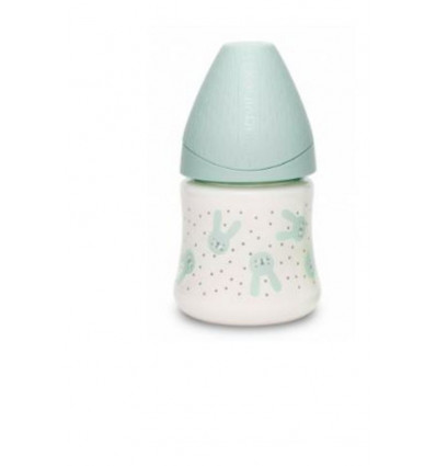 FLES PA SIL SLOW 150ML GREEN RABBITS 21
