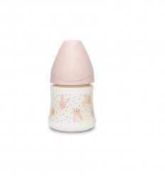 FLES PA SIL SLOW 150ML PINK RABBITS 21
