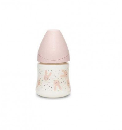 FLES PA SIL SLOW 150ML PINK RABBITS 21