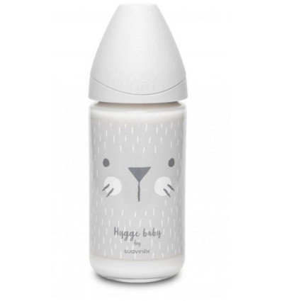 FLES GLAS SIL 3POS 240ML GRAY WHISKER 21