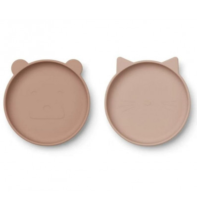 OLIVIA PLATE 2 PACK ROSE MIX 22
