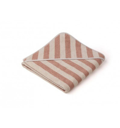 LOUIE HOODED TOWEL Y/D STRIPE 202