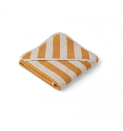 ALBA HOODED TOWEL Y/D STRIPE yel 202