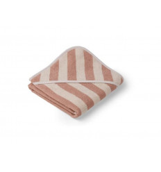 ALBA HOODED TOWEL Y/D STRIPE 202