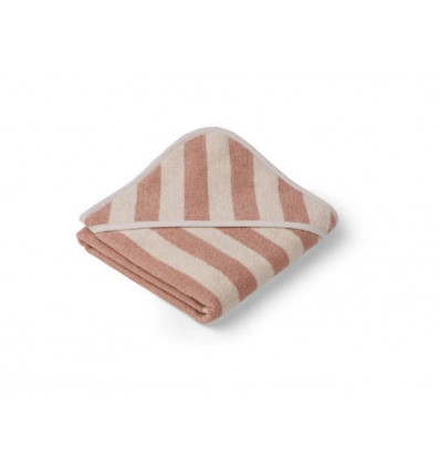 ALBA HOODED TOWEL Y/D STRIPE 202