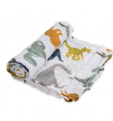MUSLIN SWADDLE SINGLE DINO FRIENDS 22