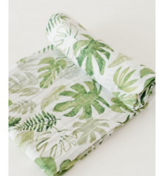 MUSLIN SWADDLE SINGLE TROPICAL LEAF 22