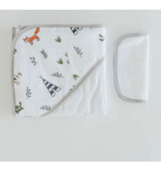 COTTON HOOD TOWEL&CLOTH FOREST FRIEND 22