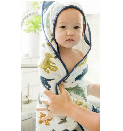 COTTON HOOD TOWEL&CLOTH DINO FRIENDS 22