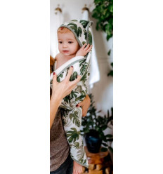 COTTON HOODED TOWEL&CLOTH TROPIC.LEAF 22