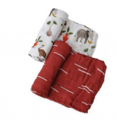 BAMBOO DELUXE SWADDLE SAFARI SOCIAL 22