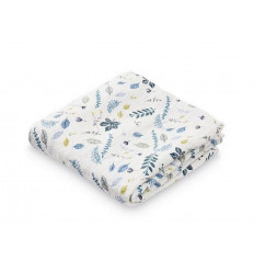 MUSLIN CLOTH 2P PRESSED LEAVES BLUE 21