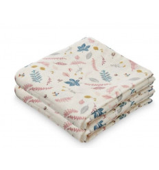 MUSLIN CLOTH 2P PRESSED LEAVES ROSE 21