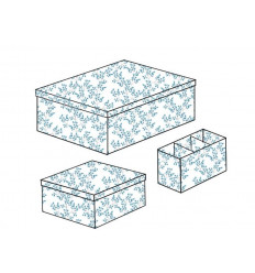 STORAGE BOX SET OF 3 FIORI 21
