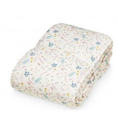 COT BUMPER PRESSED LEAVES ROSE 21