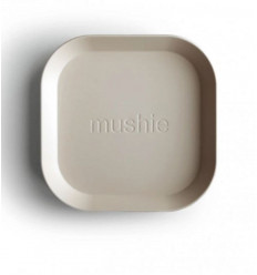 PLATES SQUARE IVORY 24