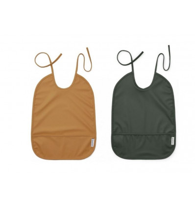 LAI BIB 2 PACK MUSTARD/HUNTER GRN 202