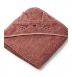 ALBERT HOODED TOWEL CAT DARK ROSE 202