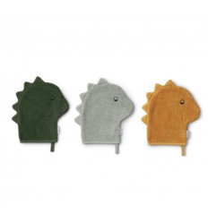 SYLVESTER WASHCLOTH 3-PACK DINO DOVE 202